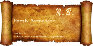 Merth Bernadett névjegykártya