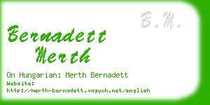 bernadett merth business card